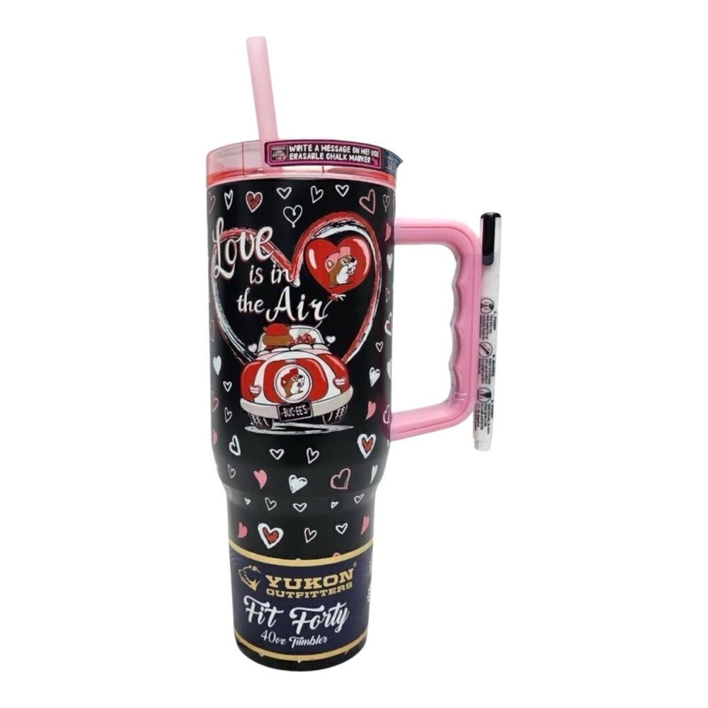 Buc-ee's BucceeValentines Day "Love Is In The Air" 40oz Tumbler - New 2025